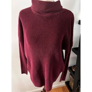 Michael Kors red sweater oversized turtle neck size small